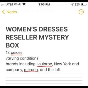 WOMENS DRESSES MYSTERY RESELLER BOX